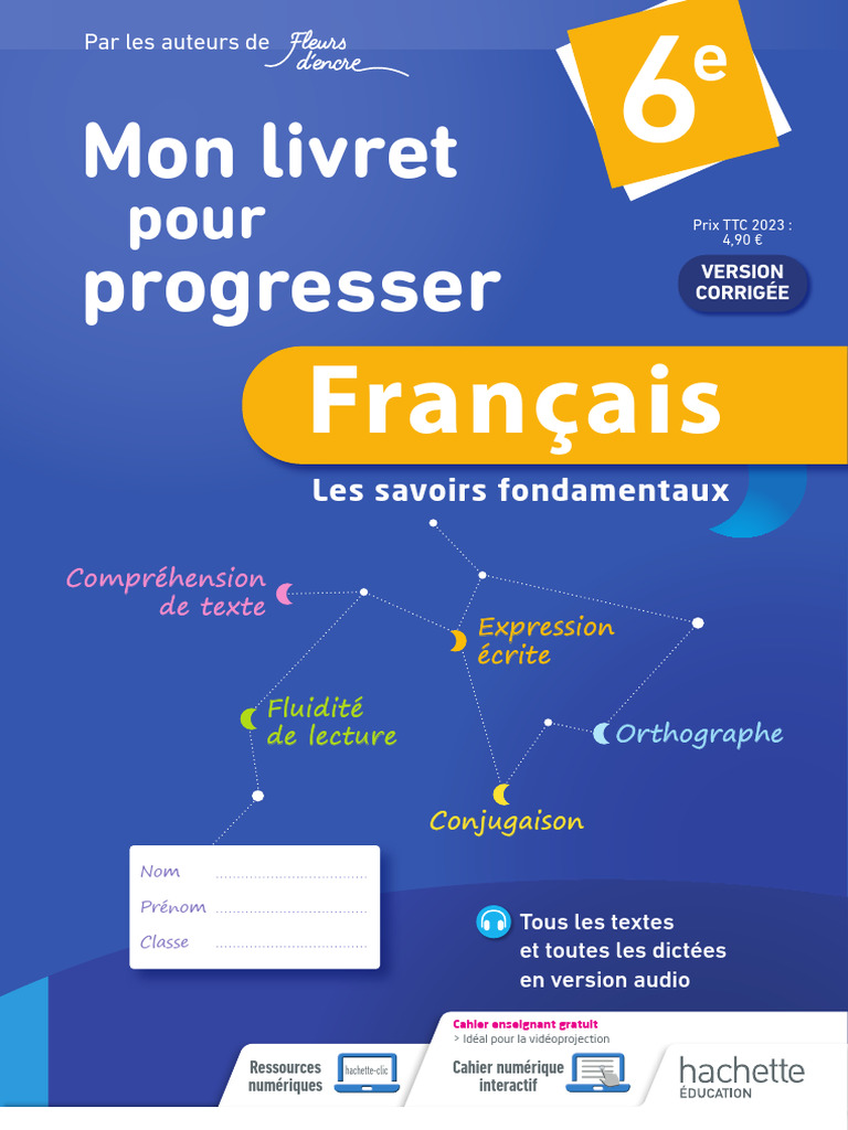 Mon Cahier Pour Progresser en Français | PDF