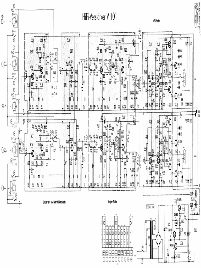 Telefunken v101 2x25wrms stereo amplifier 1966 sm pdf