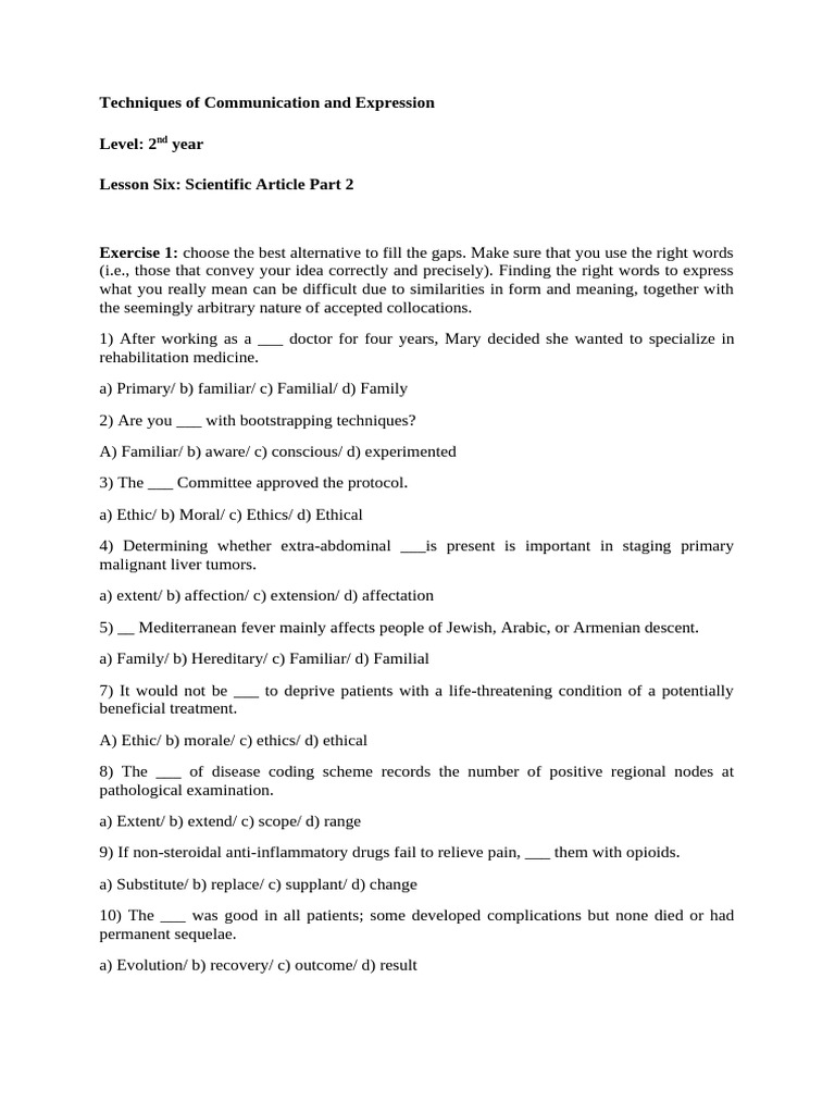 Lesson 6 Scientific Article Pt2 | PDF