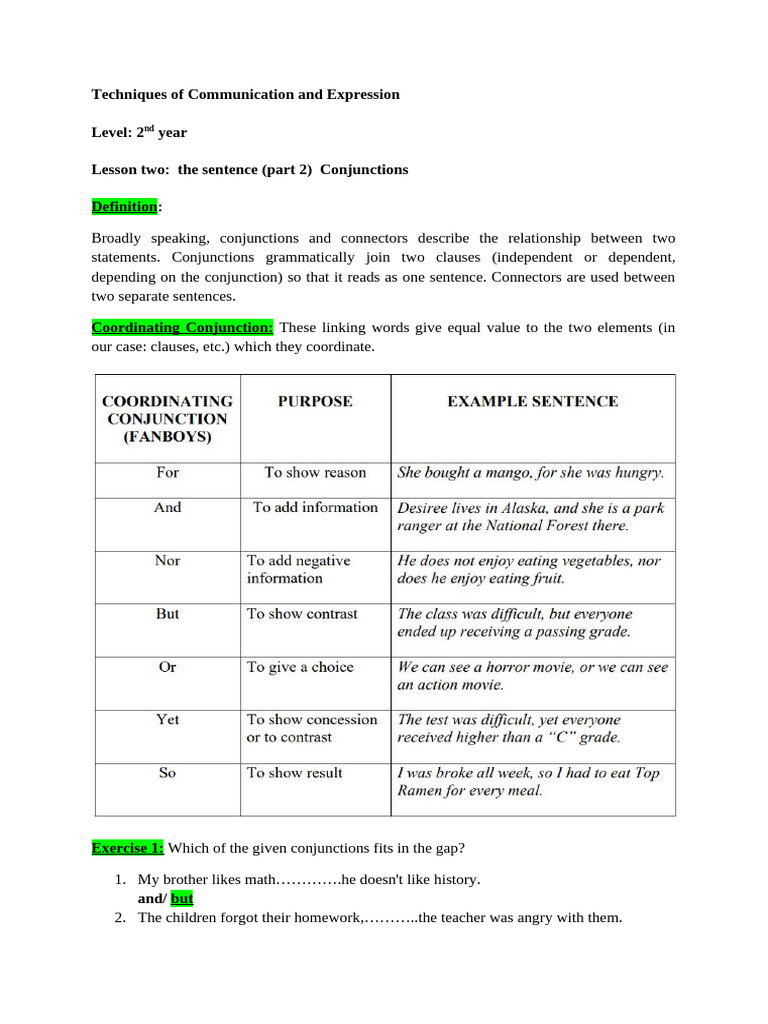 Lesson 2 The Sentence p2 | PDF