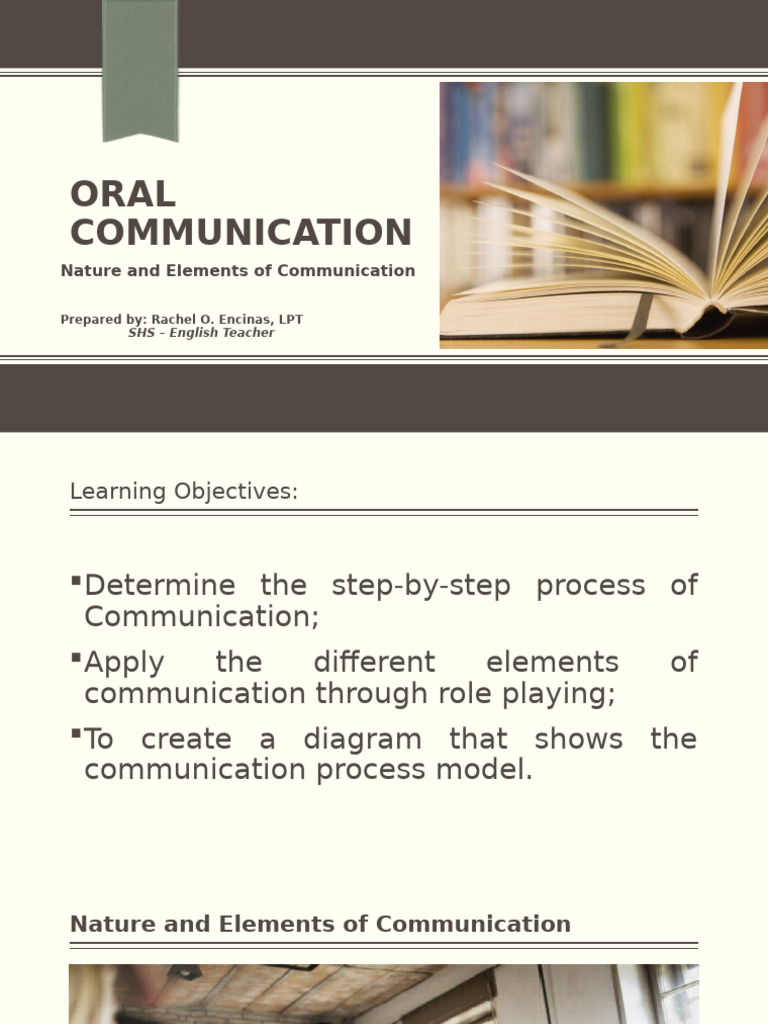 Oral Communication in Context Lesson 1 | PDF | Communication | Information