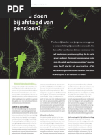 Wat te doen bij afstand van pensioen