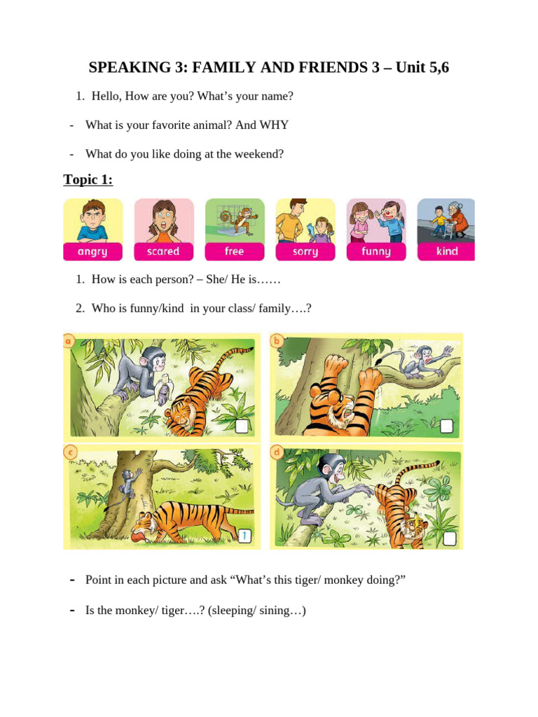 FF 3 - SPEAKING Unit 5.6 - In Màu 1 Bản | PDF