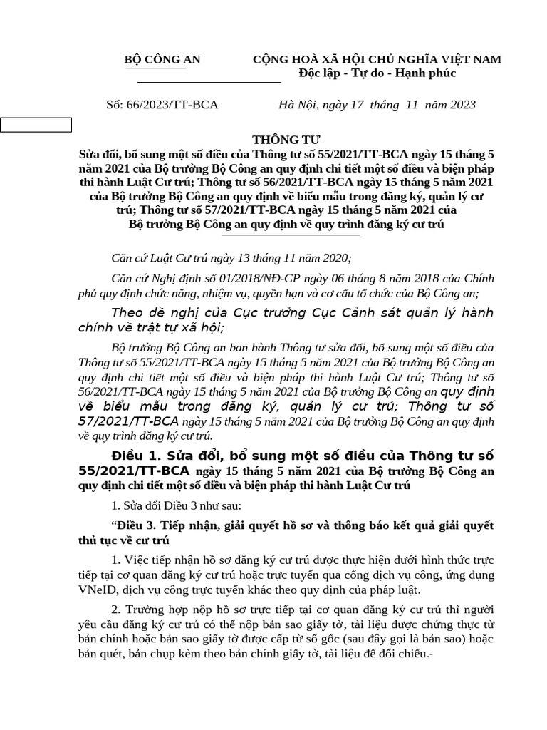 Thong-Tu-66 2023 Bca | PDF