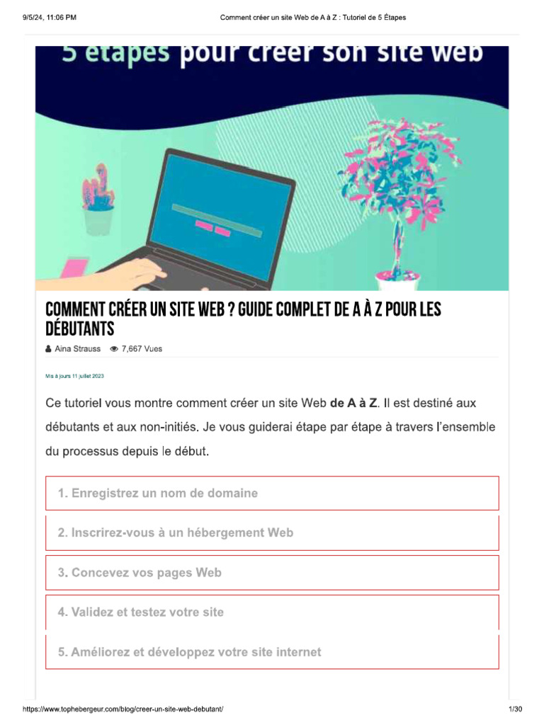 Comment Creer Un Site Web | PDF