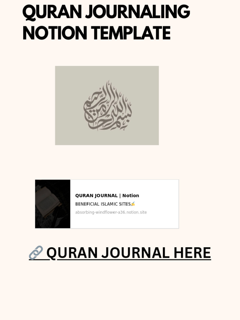 QURAN JOURNAL NOTION TEMPLATE PDF