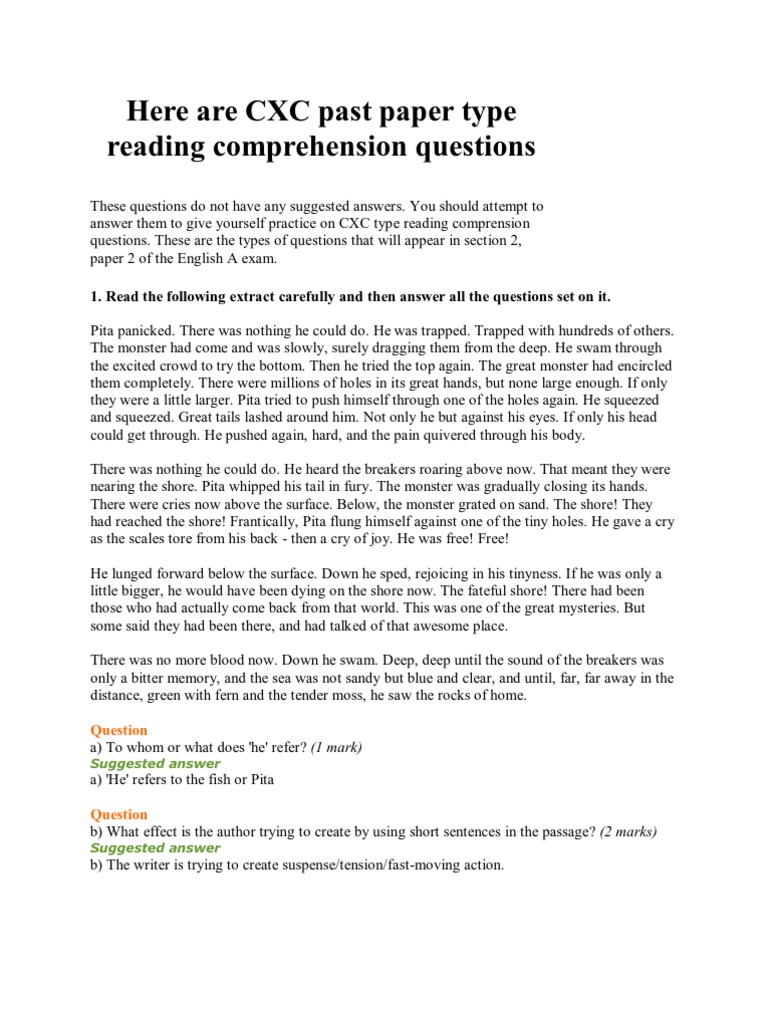 Cxc past papers free pdf picture