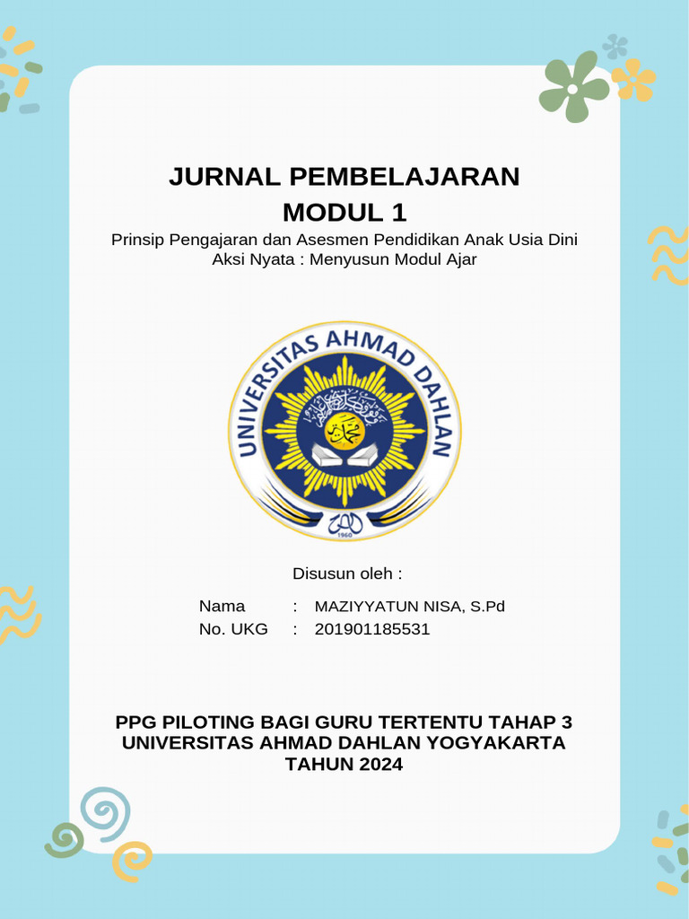 Jurnal Pembelajaran - Modul 1 - Maziyyatun Nisa | PDF