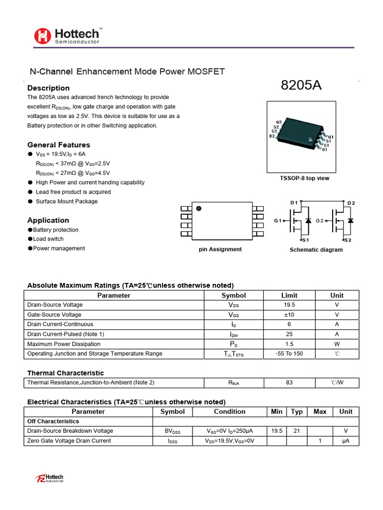 8205a Hottech | PDF