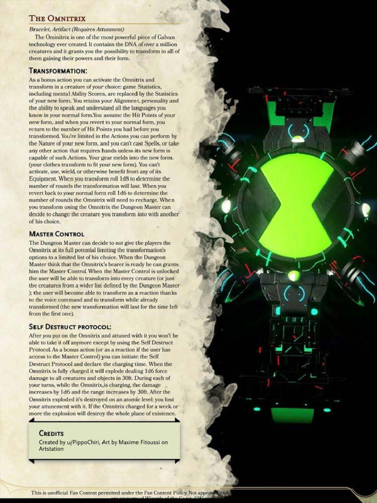 Omnitrix Codes | PDF
