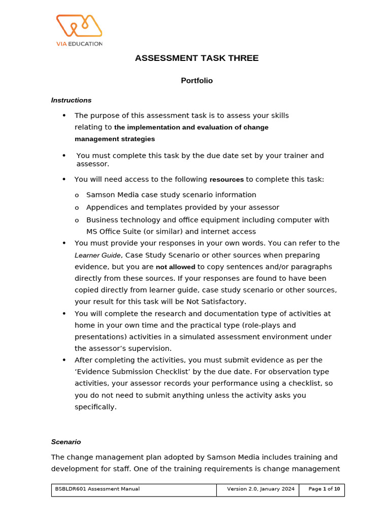 Assessment Task Three | PDF