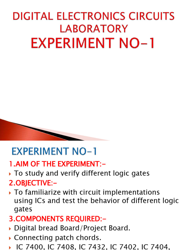 Experiment 1 For Students Pdf