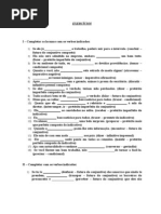 exercícios de português