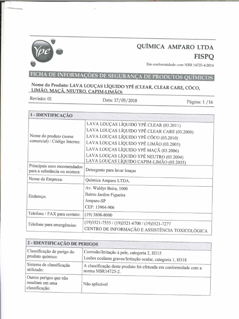 Lava Loucas Liquido Ype | PDF