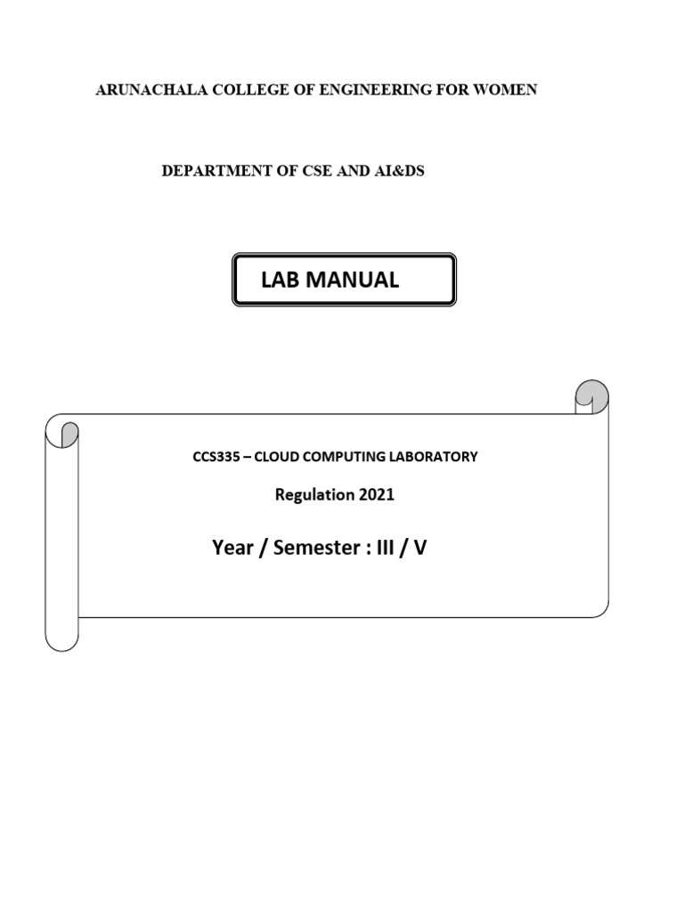 CC Lab Manuel 2021 | PDF