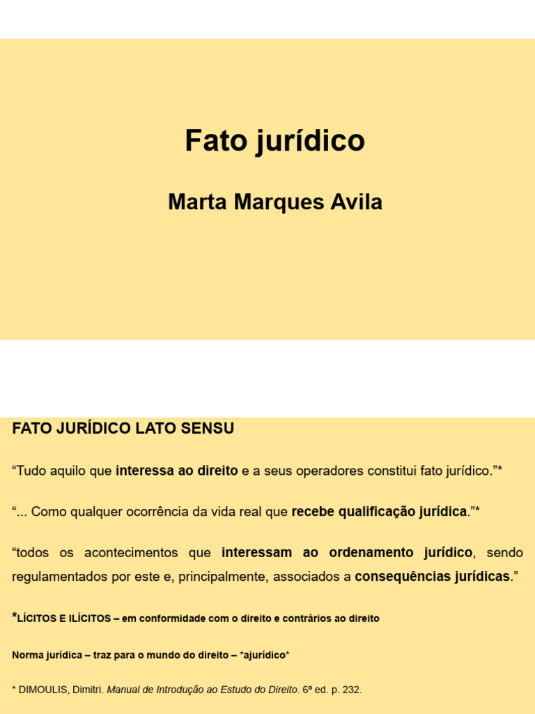 Aula 43 - Fato Jurídico | PDF