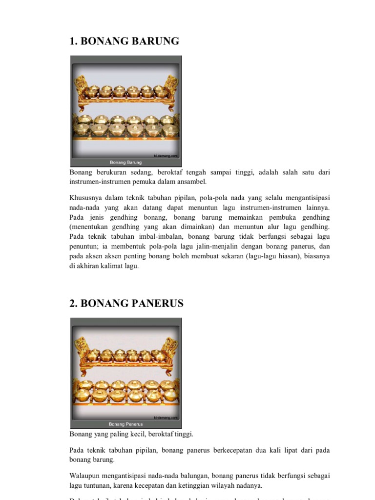 Perbandingan Instrumen Gamelan | PDF