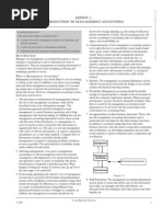 Lesson 1: Introduction To Management Accounting: Learning Objectives