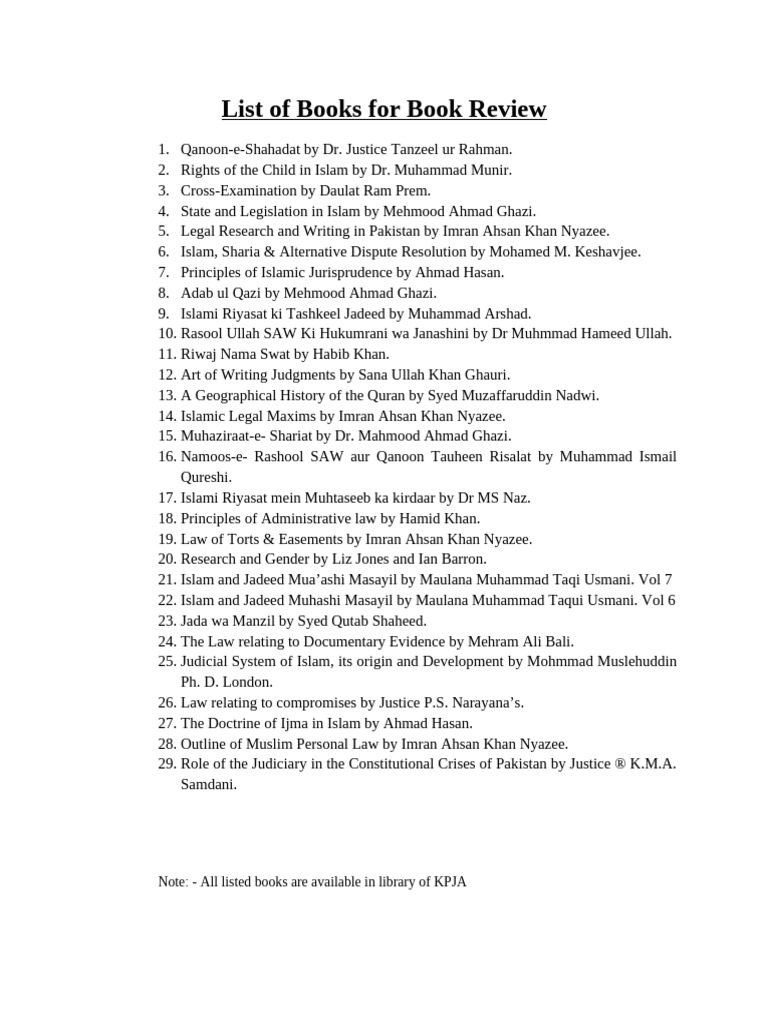 List of Books | PDF