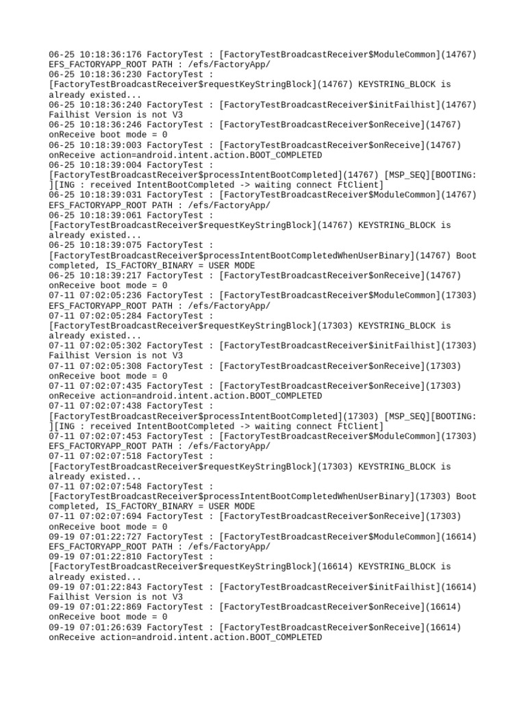 First Boot Log | PDF