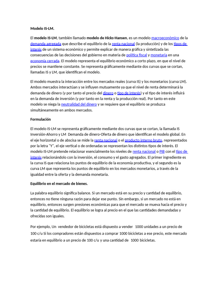 Modelo IS | PDF