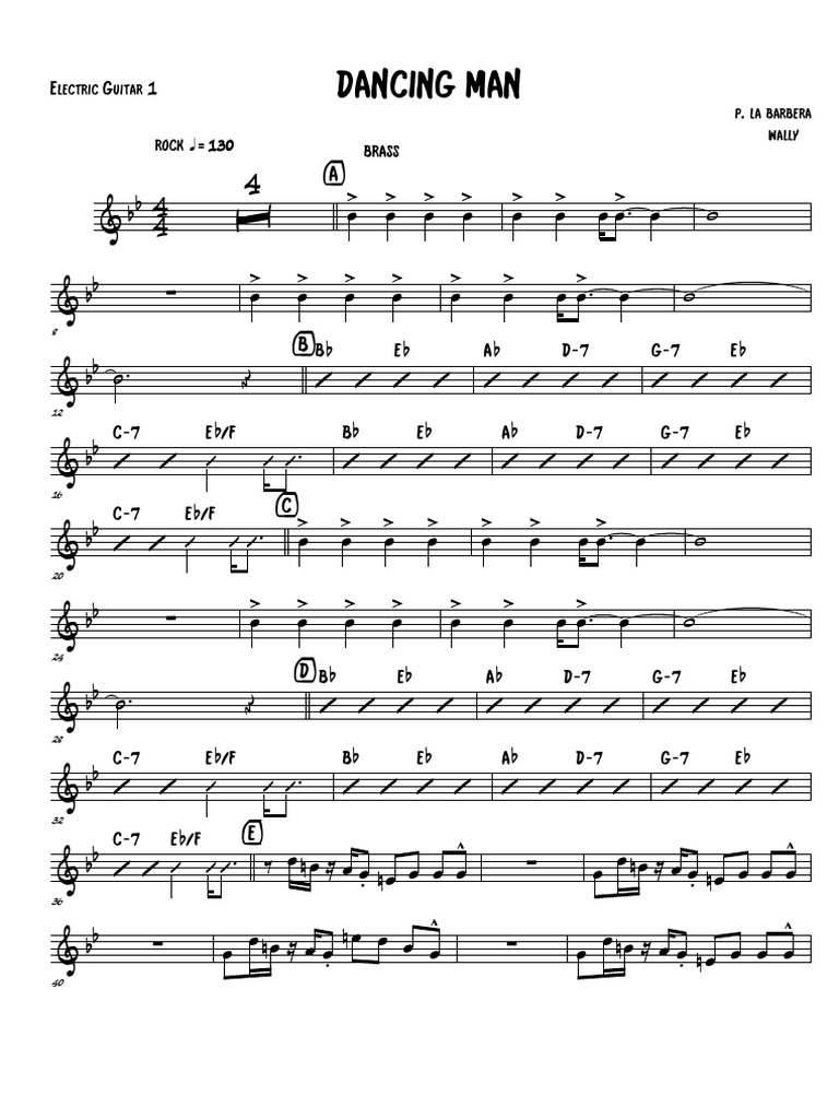 dancing man Electric Guitar 1 PDF