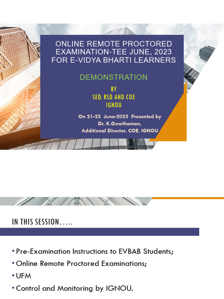 IGNOU Remote Proctored Exam Guide | PDF | Computing | Business
