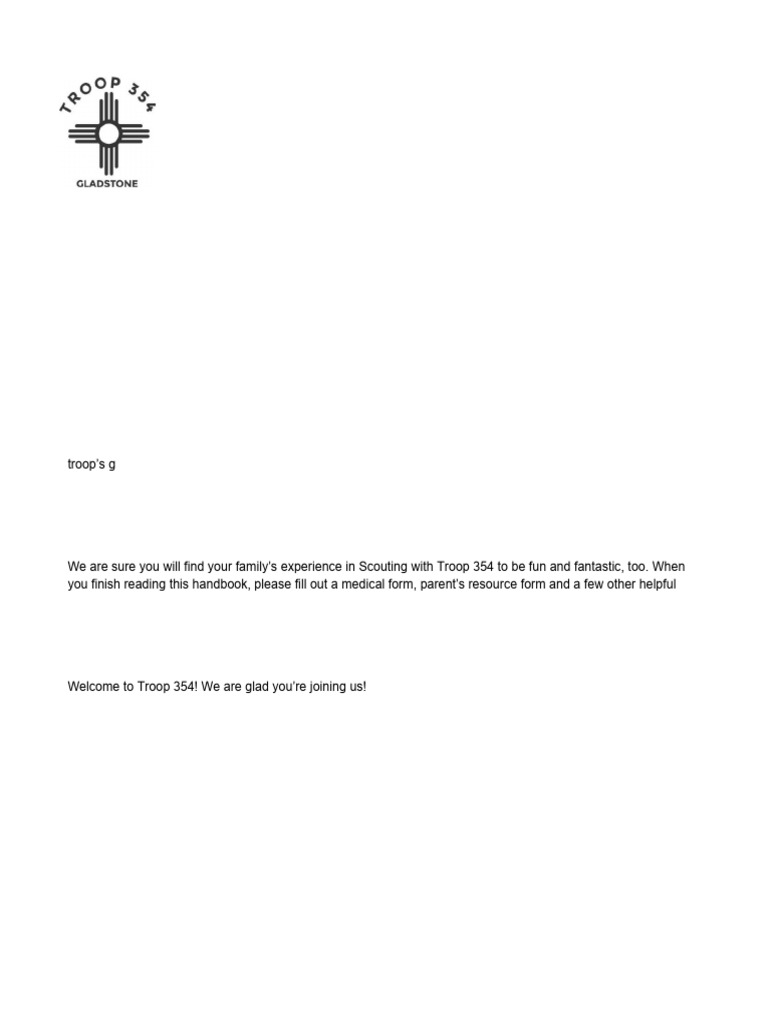 Troop 1354 Handbook | PDF