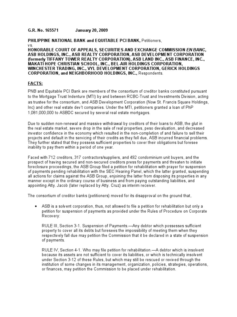 PNB V CA PDF Receivership Insolvency