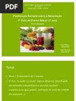 Planificação semanal 1º CEB alimentos