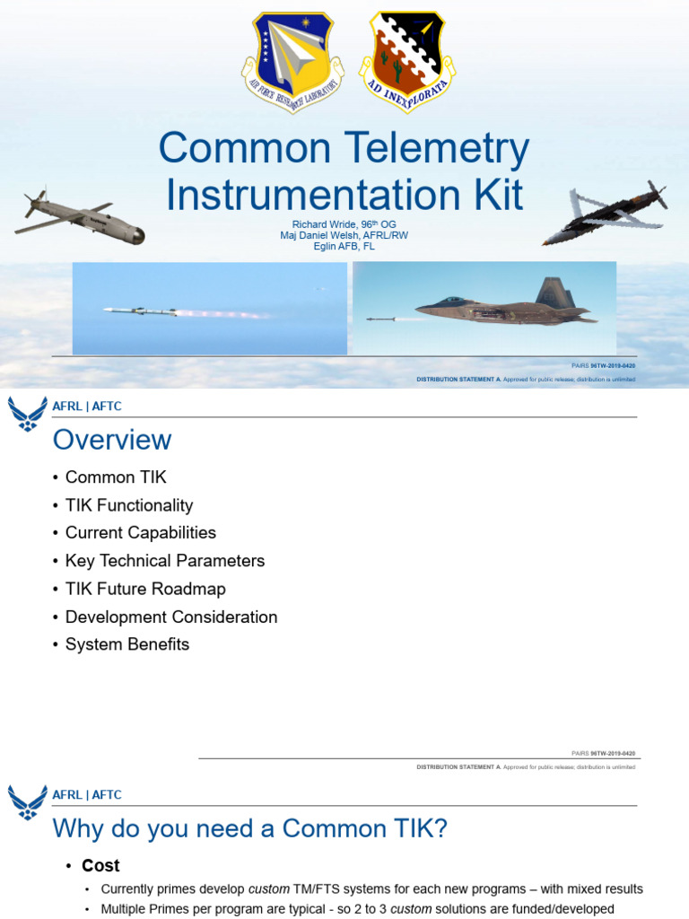 WRIDE Common Telemetry Instrumentation Kit Final | PDF