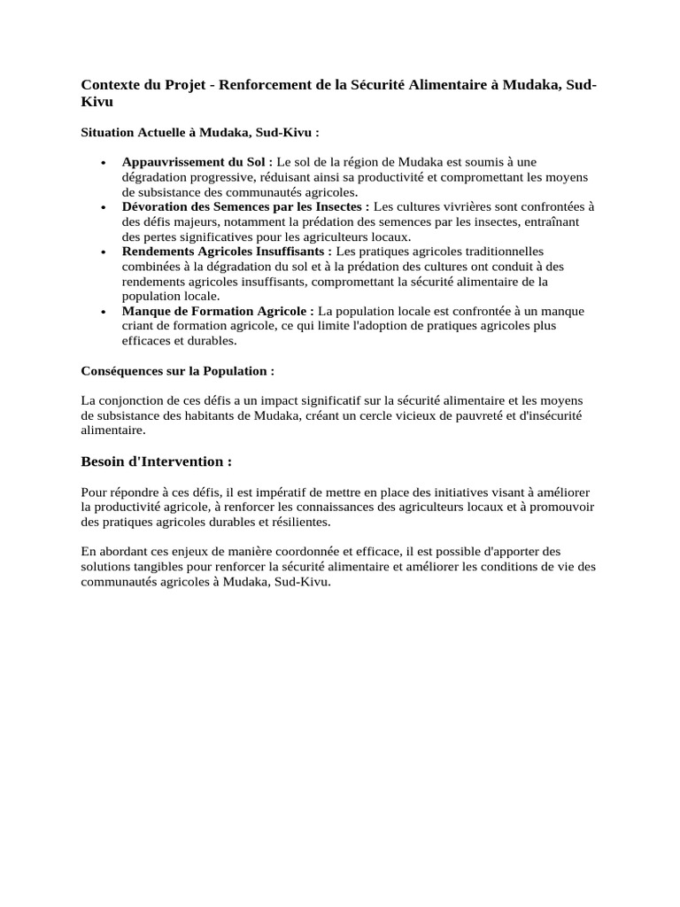 Contexte Du Projet | PDF