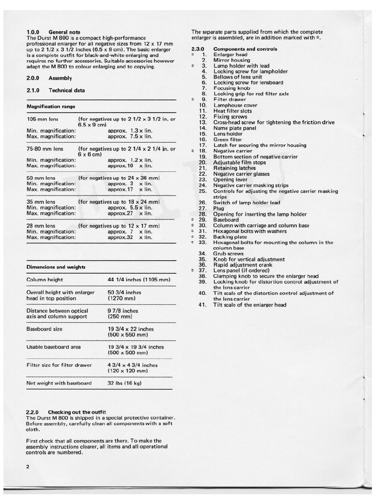 Durst m800 manual pdf