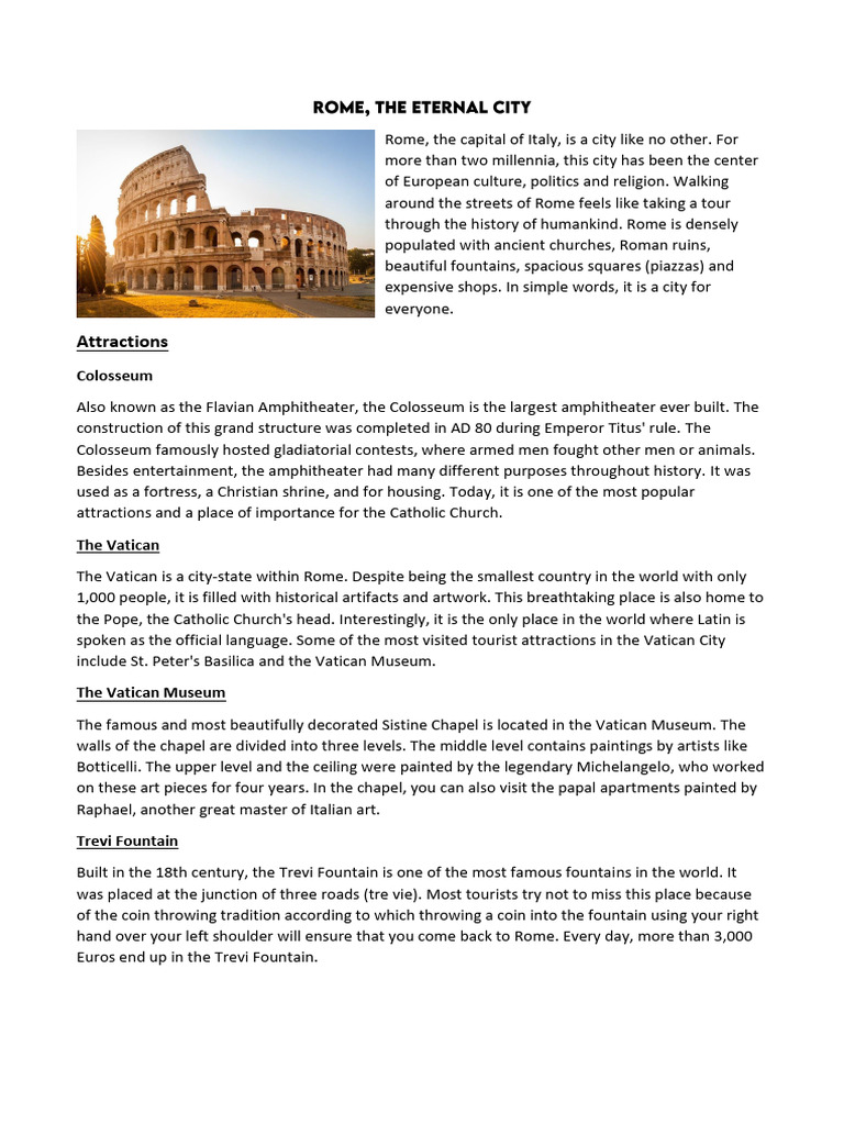Rome Food | PDF