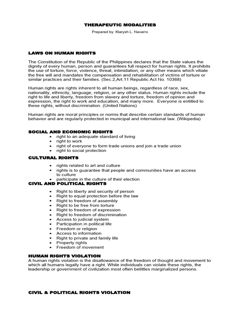 Therapeutic Modalities 1 | PDF