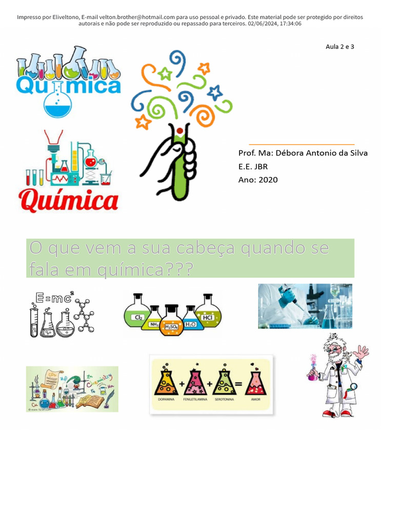 Aula 2 e 3 História Da Química - Passei Direto | PDF