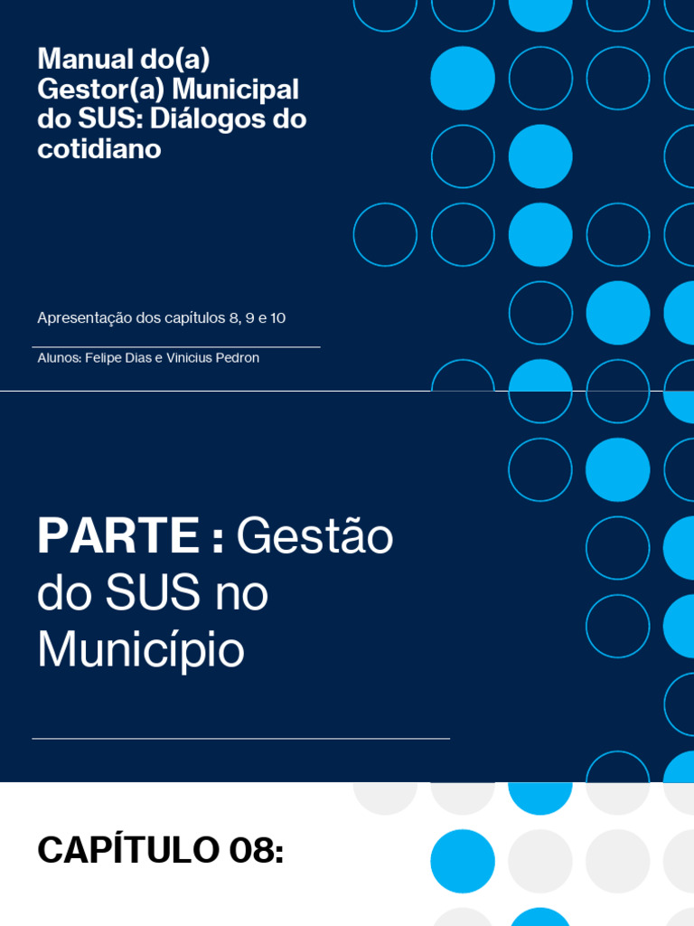 Manual Do Gestor SUS - Cap 8,9 e 10 | PDF