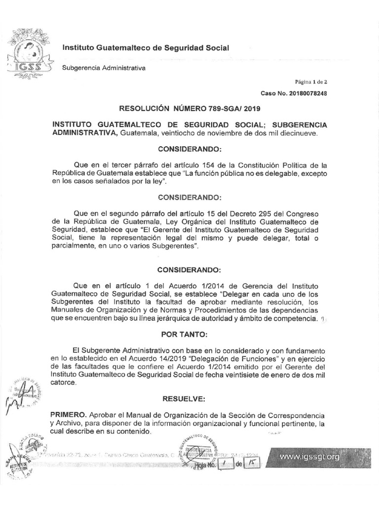 6 Resolucion 789 SGA 2019 | PDF