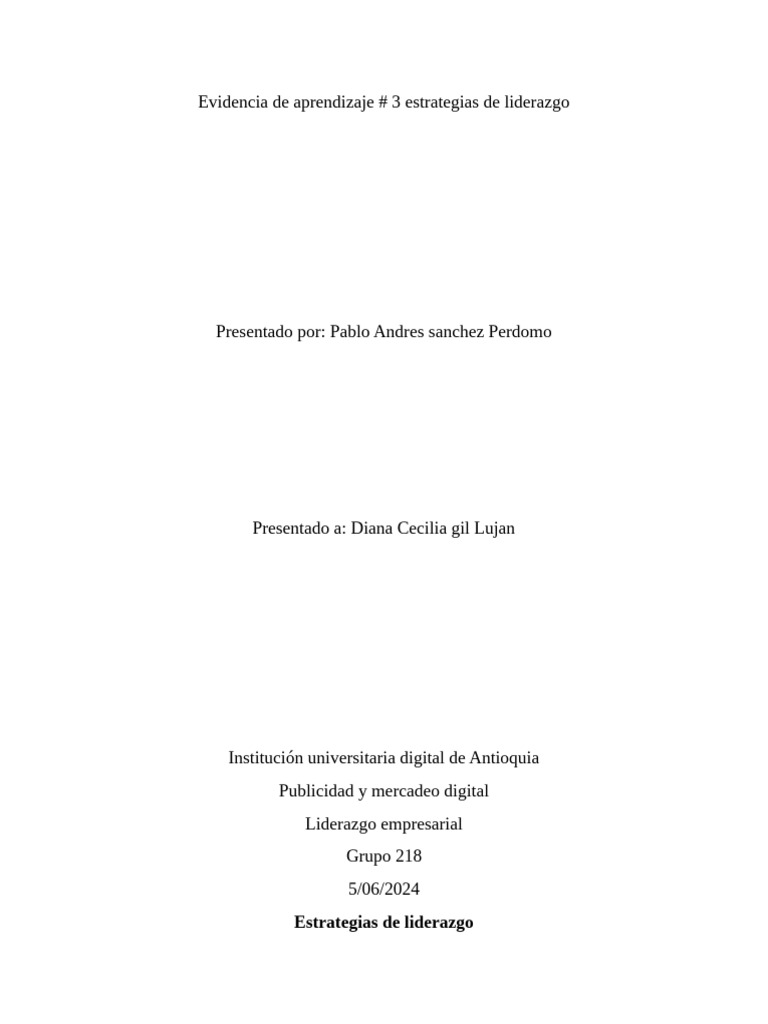 Estrategias de Liderazgo Efectivas | PDF | Marketing | Crecimiento ...