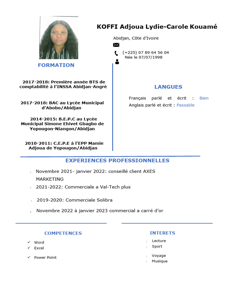 CV Lydie 2 | PDF