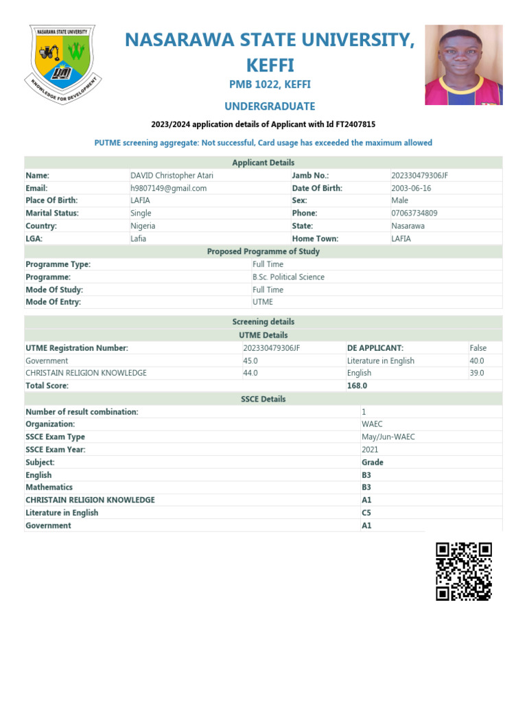 Application Summary | PDF