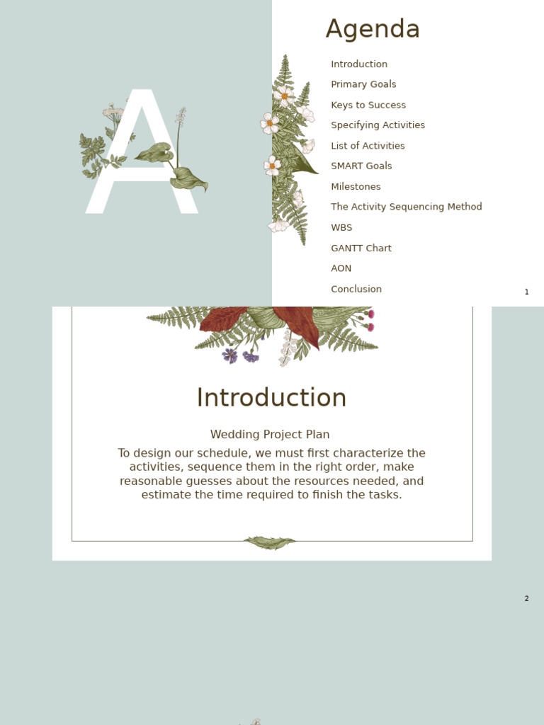 Wedding Project Planning Agenda | PDF | Wedding | Business
