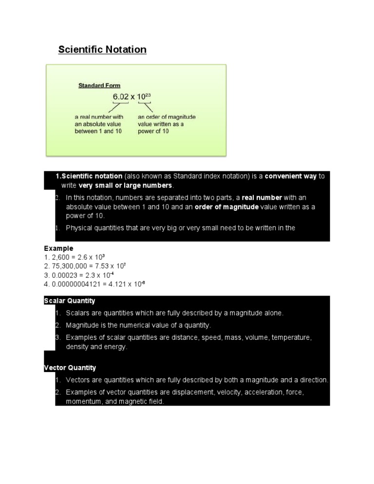 Scientific Notation | PDF