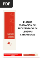 Plan de Formacion Del Profesorado en Lenguas Extranjeras 1