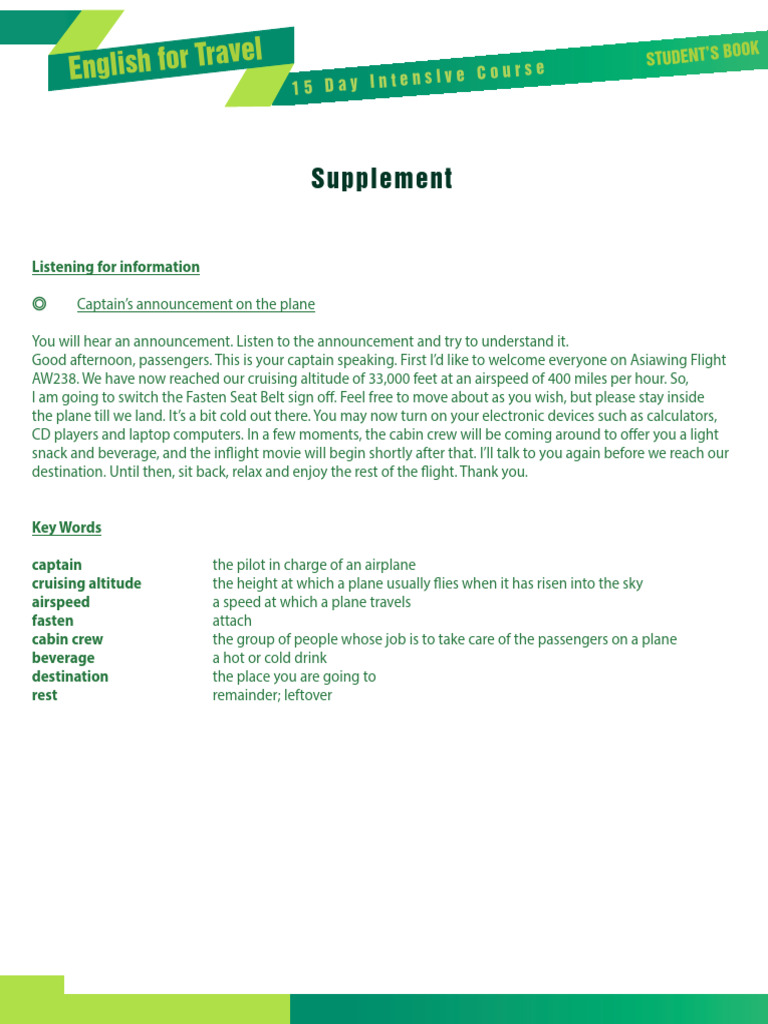 English For Travel | PDF