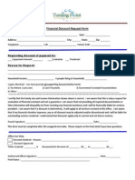 Financial Discount Request Form