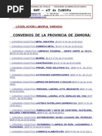 CONVENIOS Y LEGISLACIÓN LABORAL ACTUALIZADA. CNT de Zamora.