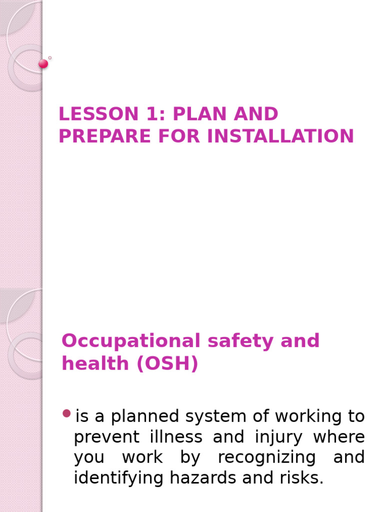 FINAL Lesson 1 Plan and Prepare For Installation | PDF | Computer Data ...