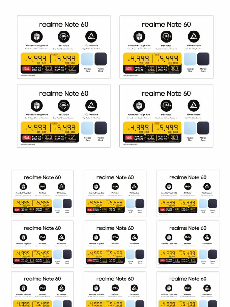 Note 60 Temporary Price Drop Printables | PDF
