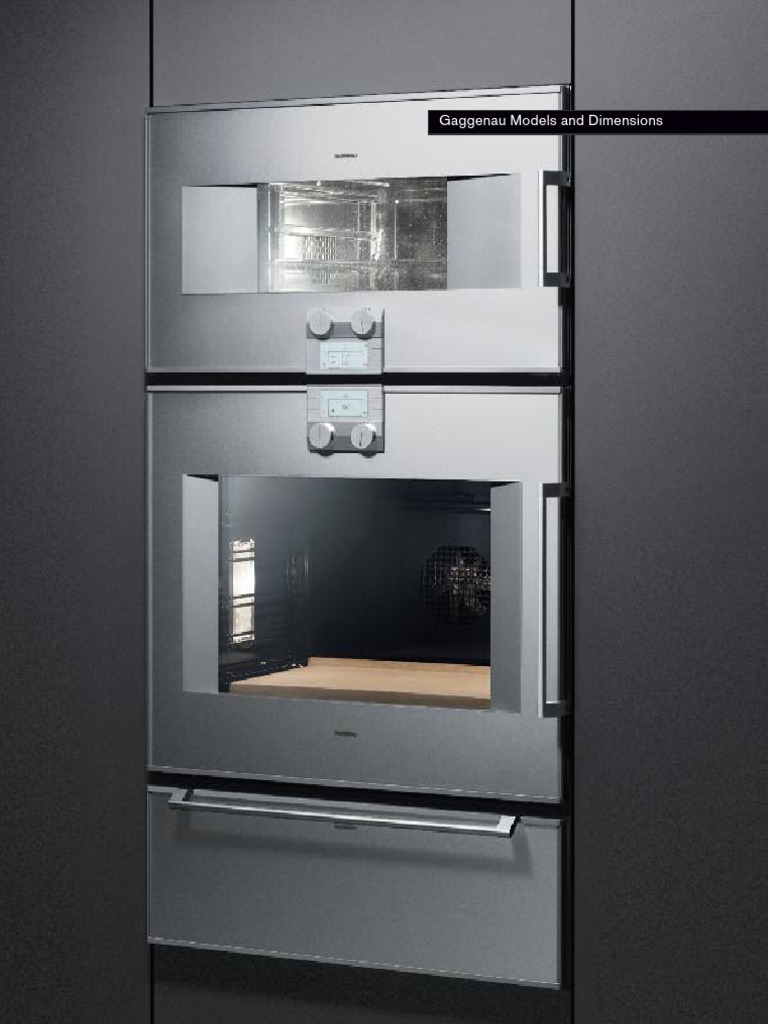 Gaggenau Models Dimensions PDF Door Oven